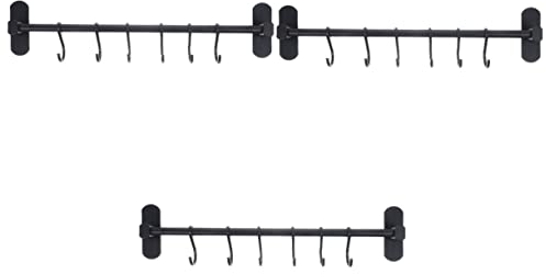INNAL 2pcs Punching Rail Gadget Hooks Hanger Shelf Hangers -hook Adhesive Spoons Free Cups Sliding - Cooking Mounted Pan Kitchenware Aluminum Tool sil kitchen silss Organization Cup Tool