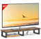 YAOHUOO 45 Large TV Riser for 32-60 inch TV, TV Riser Stand Shelf with Steel Legs,Tabletop TV Stand Riser for Home Office,Rustic Brown