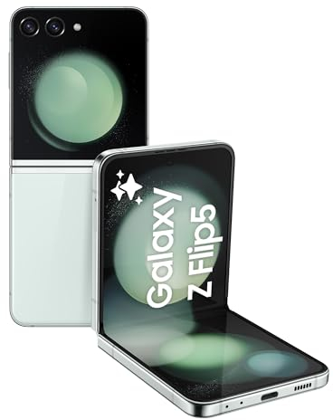 Samsung Galaxy Z Flip5, AI Android Smartphone, Unlocked Android Smartphone, 256GB Storage, Mint, 3 Year Manufacturer Extended Warranty (UK Version)