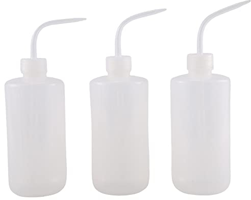 Compasty Bewässerungsflasche, 3 Stück, 500 ml, 17 Oz, Zimmerpflanze, Gießkanne, Flasche zum Ausspülen aus Kunststoff zum Waschen von Tattoos