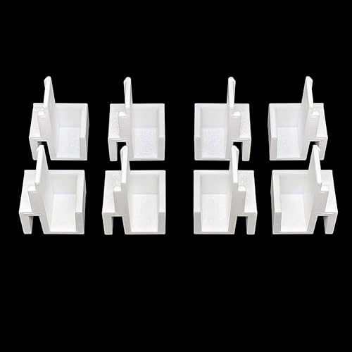 4x Paires de Guides Hauts pour Porte Coulissante de Placard FORM OPTIMUM