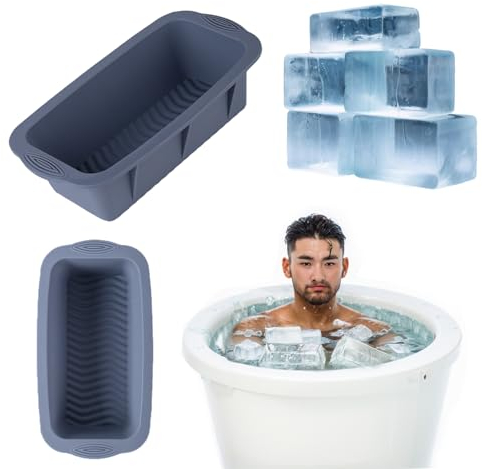 GREATUSEF Extra Large Ice Molds,2-Pack for 4.6lbs Ice Cubes for Cold Plunge&Cooling Pump,Reusable Ice Block Molds for Ice Bath Chiller,Large Ice Cube Tray,Long Lasting Ice block for freezer,Ice Tray