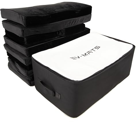 EV-MATS Tesla Model Y Memory Foam Matratze und die wasserdichte Tasche passen Sich den Abmessungen des Tesla Model Y an, Sorgen für angenehmen Schlafkomfort und können auch im Trunk verstaut Werden