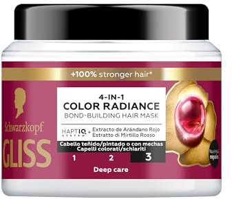 Gliss Ultimate Color Haarmaske für gefärbtes oder gesträhntes Haar, 400 ml, Farbschutz
