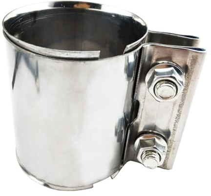 MOCNT Connecteur de Tuyau Collier D'échappement 55mm Bande Tuyau D'échappement Acier Inoxydable Collier de Serrage Double D'échappement Manchon Raccord Longueur 87mm