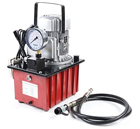 Begoniape Pompa idraulica elettrica 290 PSI-10152 PSI Pompa idraulica a mano con capacità di olio da 7 l e tubo dell'olio da 1,8 m, 220 V, 1400 giri/min