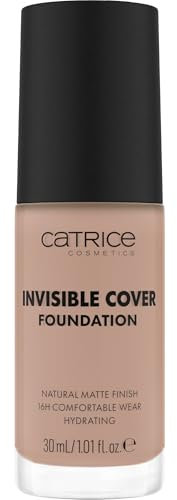 Catrice Invisible Cover Foundation, Nr. 027C, Nude, feuchtigkeitsspendend, langanhaltend, natürlich, für trockene Haut, vegan, ölfrei, ohne Parabene, ohne Mikroplastikpartikel, 1er Pack (30ml)