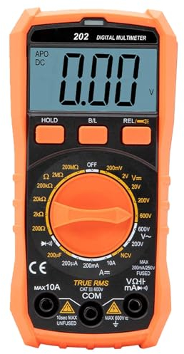 Digitales Multimeter, NCV-Spannungserkennung, 200 UF, Kapazitätsmessung, LCD-Display mit Hintergrundbeleuchtung, Automatische Abschaltung für Elektriker