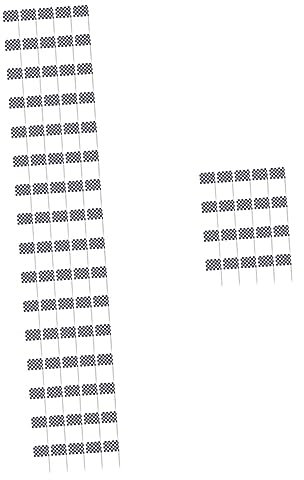 Garneck 1000 Stück Amerikanische Zahnstocher Flaggen Mini Stick Flaggen Dekorative Cherkered Flagge Dessert Topper Schwarz Weiße Partydekorationen Lebensmittel Rennflagge Obst