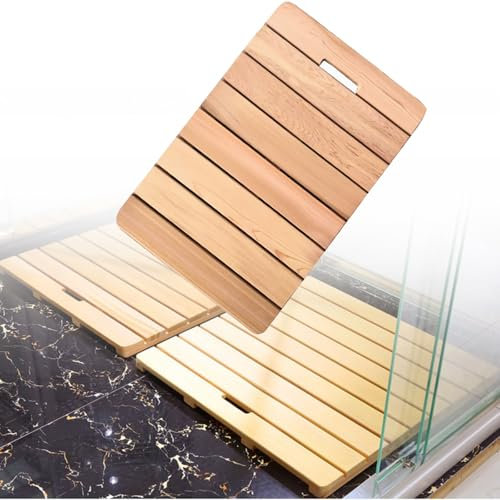 Alfombra Bañera Antideslizante, Tarima de Ducha Multifuncionales, Tarima de Madera, Alfombra de Baño de Madera Rectangular, Pedal Suelo Estera para Baño y Suelo Ducha Tarima Exterior(Dark color,50cmx6