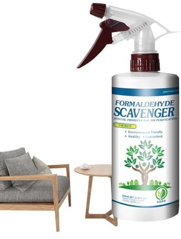 Spray de eliminación de formaldehído de 500 ml, solución de eliminación de formaldehído, spray eliminador de olores de formaldehído, spray eliminador de olores, spray purificador de aire, eliminador