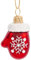 SIKORA BS817M Mini Handschuh Christbaumschmuck Glas Figur Weihnachtsbaum Anhänger - Premium Line