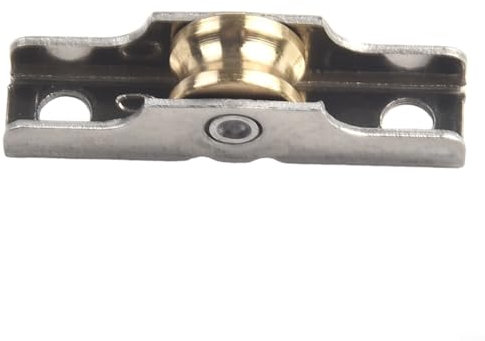 Alanmoship Edelstahl-Schiebetür-Rollenlaufrad, 4er-Pack, Schienen-Riemenscheiben-Set mit Schrauben für Möbelbeschläge, Fenster, Glas, Aluminium, Duschschublade (Rillenrad)