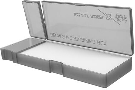 LALAFINA Water Slide Decal Kit Storage Box for Model Builders Moisturizing Design Keeps Decals Fresh for Aircraft Crafts and Projects Black Model Water Sticker Organizer