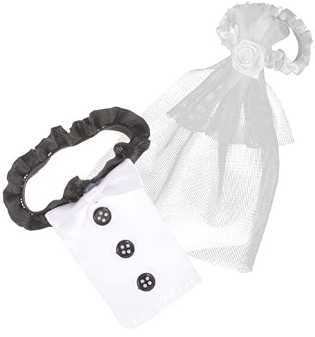 Gatuida 1Ensemble Couvre Verre à Vin pour Mariage De Vêtements Verre à Vin pour Marié Accessoires De Décoration De Mariage Élégants