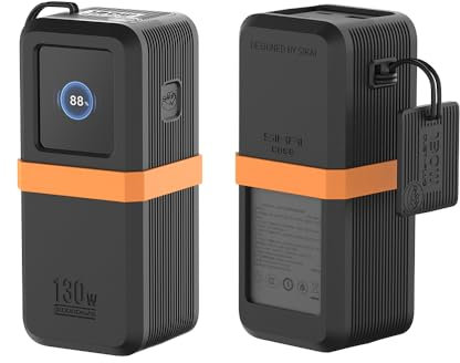 Silikon Schutzhülle für UGREEN Nexode 20000mAh Powerbank 130W, 2mm dick & stoßfest, staubdicht mit Kabelführung, robuster Fallschutz (Schwarz)