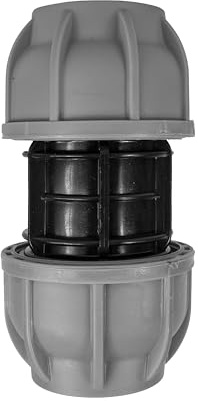 mdpe Water Pipe Compression Fittings,tee,Elbow and Straight Bulk Saver Pack of 5 (20mm Straight)