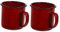 POPETPOP 2Pezzi Tazza Smalto Vintage Tazza Riutilizzabile per Tè e Latte per Ufficio Ristoranti e Uso Stabile e Ergonomico