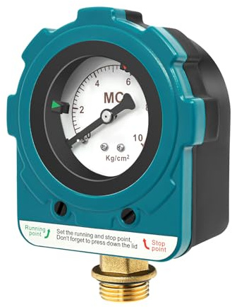 Profi Pumpenschalter Digital Pumpensteuerung Druckschalter Einstellbar Wasser für Wasserpumpe, Tauchpumpe, Selbstansaugende Pumpe, Strahlpumpe 0-10 Bar