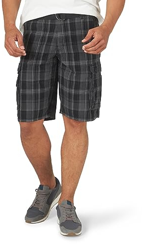 Lee Herren Dungarees New Belted Wyoming Cargo Short Cargos, Schwarzes Clifton-Karomuster, 54 DE