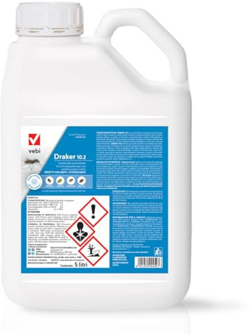 Insetticida Concentrato Contro Insetti Striscianti e Volanti, Azione Tecnologica Microincapsulazione, 100% Made in Italy - 5 litri