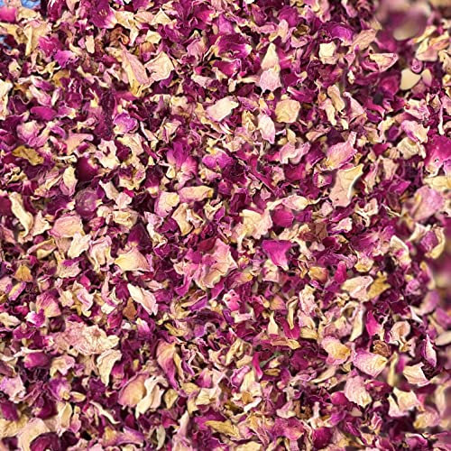 'Baisers de rose et rubis' Rose Vintage & Rouge Bordeaux Rose Wedding Confetti Eco Biodegradable Natural Flower Petals 1 Litre (058)