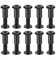 sourcing map Screw Post Fit for 5/16(8mm) Hole Dia, Male M6x25mm Binding Bolts Leather Fastener Carbon Steel Black 10 Sets