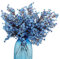JAKY-Global Künstliche Blumen 6 Stück Getrocknete Unechte Seide Blumen Babysbreath Pflanze Dekoration für Hochzeit Sträuße Haus Garten Party Blumenschmuck(Blue)