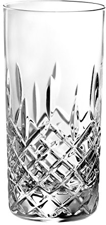 Barski Crystal Highball Tumbler - Glass - Set of 6 HB Tumblers - Hiball Glasses - Hand Cut Crystal - Drinking Tumblers - for Water, Juice, Wine, Beer and Cocktails - 15 oz Made in Europe