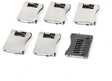 N/A A14061000ux0287 SMT SMT Cell Phone TF Micro SD Memory Card Slot Holder Sockets Pack of 6