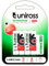 Uniross Batterie Ricaricabili Hybrio AAA HR03 NI-MH Serie 600 1,2V 550mAh Lunga Durata Pre-Caricate Senza Mercurio e Cadmio - Blister da 4 Batterie