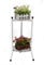 Youyijia Plant Stand Indoor 2 Tier Metal Tall Plant Holder Flower Pot Rack for Home Outdoor Garden 50x30cm White
