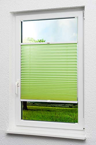 LYSEL - Qualitätsplissee Crush Tageslicht maigrün - Plissee in der Größe (BxH) 70cm * 130cm