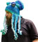 Bprtcra Handgewebte Gestrickte Mütze, Erwachsene Unisex Lustige Cartoon Octopus Lange Tentakel Augen Hut Cosplay Hut Party Requisiten (Tippe A)
