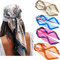 WELROG 90x90cm Große quadratische Fleckschals für Damen 4 PCs Frauen Seidig wie Kopftuch Bandanas Haarschal Halstuc Schlafringe (Set #5)