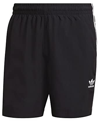 Adidas Mens 3-Stripes Swims Swimsuit, Black, S
