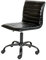 Flash Furniture Alan Bürostuhl, schwarzes Vinyl, schwarzer Rahmen, ohne Armlehnen, gerippte Rückenlehne und Sitzfläche, Design mit niedriger Rückenlehne