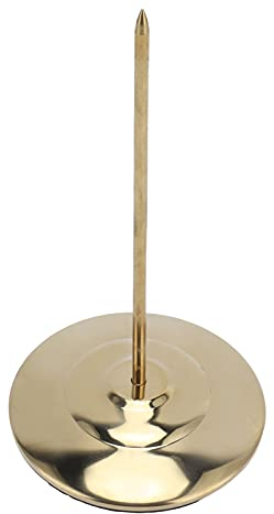 01 02 015 Pincho para Recibos, Soporte para Boletos Caja Fuerte Duradera para la Mayoría de Las Personas para Restaurantes, Bares, Cocinas, Oficinas(Varilla Dorada Brillante)