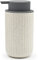Seifenspender Beige, 400ml Nachfüllbarer Seifenspender Spülmittelspender aus Keramik für Flüssigseife, Handseife und Waschmittel, Soap Dispenser für Küche Bad und Büro (Beige Streifen)
