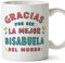 MUGFFINS Tazas para BISABUELA - En Español - Gracias por ser el mejor - 11 oz / 330 ml - Regalo original y divertido