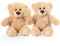 LotFancy Teddybär Plüschtier Kuscheltiere 20 cm, 2 Stück Teddy Bären Klein Braunbär Süße Stofftier Spielzeug, Geschenke für Kinder Mädchen Freundin, Geburtstag Valentinstag, Hellbraun