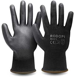 RODOPI PADDOCK-Protect Arbeitshandschuhe für Herren und Damen PU beschichtet dünne Montagehandschuhe Mechaniker Handschuhe Ölresistent Werkstatthandschuhe