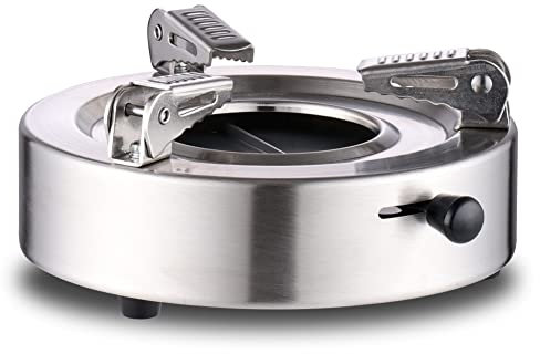 Ailgely Hornillo de Camping Portátil, Estufa de Alcohol Mini Con Cocina de Espíritu Interior para Barbacoas y Picnics