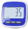 Einfacher Schrittzähler mit LCD-Display, 3D-Gehschrittzähler, Schrittzähler, Laufen, Gehen, Passometer, Zähler mit Clip (Blau)