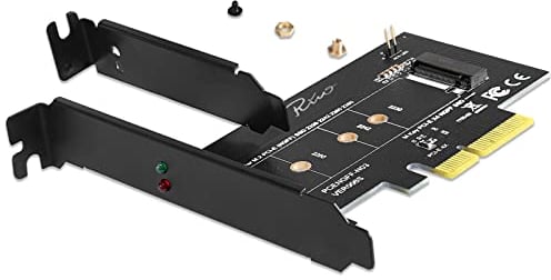Rivo M.2 PCI-E Adapterkarte, NGFF M.2 NVMe SSD zu PCIe x4 Adapterkarte, Unterstützt M-Key M2 NGFF NVMe SSDs 2280, 2260, 2242, 2230 für Desktop