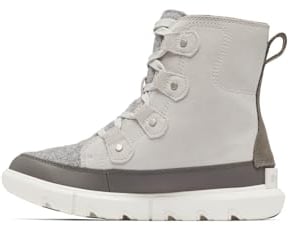 Sorel Femme Explorer Joan Wp Snow-boots, Moonstone Sea Salt Explorer Next Joan, 38.5 EU