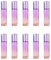 YORROR 10 confezioni da 10 ml di flaconi roll-on per oli essenziali, in vetro spesso, vuoti, ricaricabili, con sfere roll-on in acciaio inox, per profumi, profumi, oli essenziali (viola)