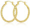 Gold Ohrring Große Creolen für Damen, Grosse Goldene Gedrehte Creolen Hypoallergene Sterling Silber Ohrring Große Hängende Creolen Runde Creolen Ohrring Leichte Große Ohrring Schmuck für Frauen 30 mm