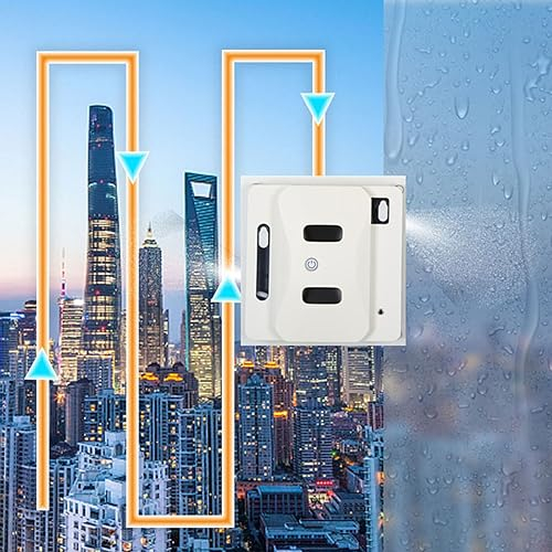Robot Limpiacristales Inteligente, Máquina Limpiacristales De Doble Cara Con Pulverizador De Agua, 2800pa De Succión Fuerte Y 25min De Protección Contra Fallos De Alimentación, 2 Tanques De Agua