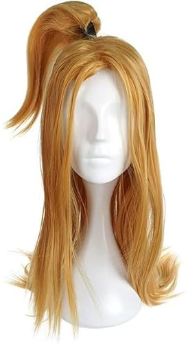 Kraja Cosplay Perücke Deidara Akatsuki für Fans Halloween Party Gelb Blond (Deidara)